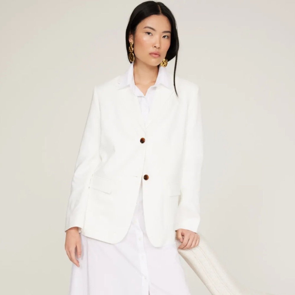 Samsoe Lazy Blazer in White Size Small - Picture 2 of 9